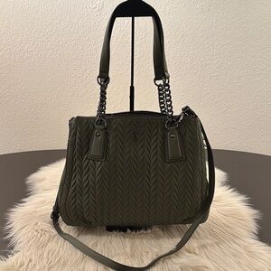 Simply Vera Wang Ruched Moss Contemporary HB Bedford Satchel